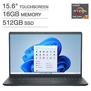 Costco Members: Dell Inspiron 15 Laptop: Ryzen 7 7730U, 15.6" FHD Touch, 16GB DDR4 $400 + $15 Shipping