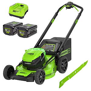 Pre-Owned 80V Greenworks: 21" Self-Propelled Lawn Mower w/ 2 Batteries (4Ah + 2Ah) $200 & More + Free Shipping
