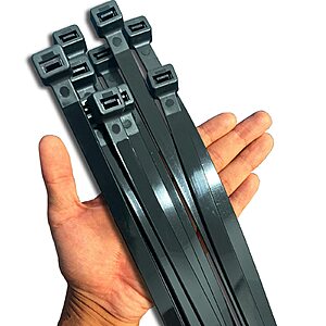 40-Pack 20" Heavy Duty Extra Large Black Zip Ties (250-lbs Tensile Strength) $4.95 