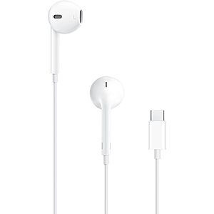 Apple EarPods Headphones with USB-C Plug, Wired Ear Buds with Built-in Remote to Control Music, Phone Calls, and Volume $13.32 at Amazon