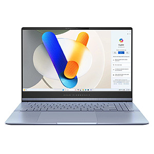 ASUS VivoBook S 15(인증 리퍼브): 15.6인치 3K OLED 120Hz, Intel Ultra 7 155H, 16GB LPDDR5, 1TB SSD $57