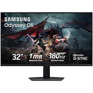 32″ SAMSUNG Odyssey G50D Series QHD 180Hz Fast IPS Freesync Gaming Monitor $250 + Free Shipping
