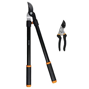 Fiskars 2-Piece Lopper and Hand Pruner Garden Tool Set, $19.88, free pickup, Home Depot