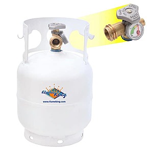 Flame King 5 lbs. Refillable Propane Tank Cylinder with OPD Valve and Built-In Site Gauge $49.99 at Home Depot