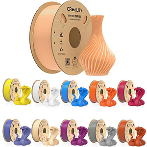 1kg 1.75mm Creality Hyper High Speed PLA 3D Printer Filament (Various Colors) 10 for $91.10 + Free S&H