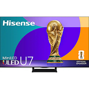 Select Stores: Open Box 75" Hisense U7 Series MiniLED QLED 4K UHD 165Hz Smart TV from