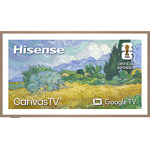 Hisense 65" Class S7 4K QLED 144Hz Canvas Series Smart Google TV, Smart Google TV with Hi Matte Display and UltraSlim Wall Mount (2026) $848.99 at Best Buy