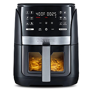 6-Qt Gourmia Digital Window Air Fryer w/ 12 Presets (Black/Stainless Steel) $40 + Free S&H
