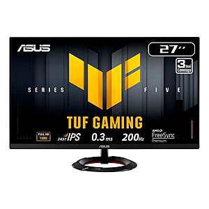 ASUS TUF 27" Gaming monitor, FHD, 200Hz, Fast IPS, ELMB, 0.3ms GTG (min.), Stereo Speaker, AI visual $129 at Sam's Club