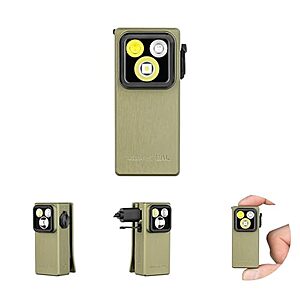 OLIGHT Oclip Ultra 530-Lumen EDC Flashlight w/ Spotlight & 365nm UV (Olive Green)
