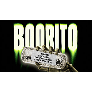 Chipotle Boorito Halloween 2026: Wear a Costume 10/31 after 3pm, $6 Entree (Like Burrito/Bowl/Salad etc), Any Protein, Rewards Account Req, In-Store Only