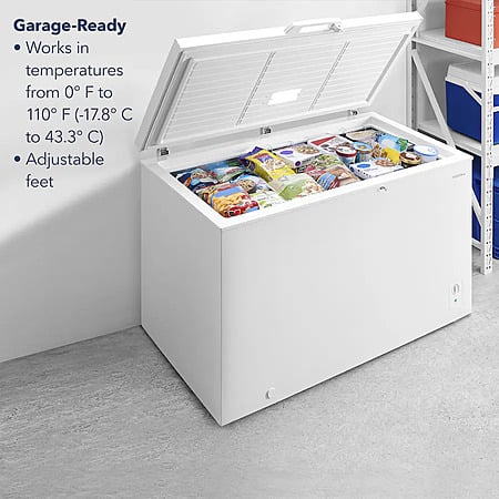 Insignia™ - 14.0 Cu. Ft. Garage-Ready Chest Freezer - White  $350 FS Best Buy