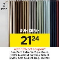 Kohl S Black Friday Sun Zero Extreme 2pk 84 In 100 Blackout