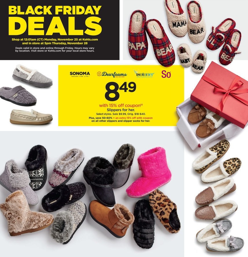 Kohl S Black Friday Women S Slippers And Slipper Socks