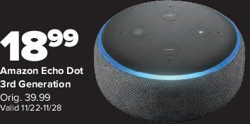 echo dot 3rd gen black friday