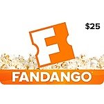 $5 off $25 Fandango Gift Card (new user only)