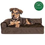 FurHaven Pet Dog Bed | Deluxe Orthopedic Plush &amp; Velvet L-Shaped Chaise Couch Pet Bed for Dogs &amp; Cats: Starting at $19.99