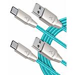 2-Pack of 6' Xcentz USB-C to USB-A Nylon Braided Cables $6