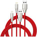 2-Pack of 3' Xcentz iPhone Charger, Apple MFi Certified Lightning Cable, Braided Nylon $9.99 AC + FSSS