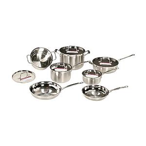 Cuisinart Multiclad Pro 12pc Tri-ply Stainless Steel Cookware Set - Mcp-12n  : Target