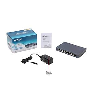 TP-Link 8 Port Gigabit Ethernet Network Switch, Ethernet Splitter, Sturdy  Metal w/ Shielded Ports, Plug-and-Play, Traffic Optimization