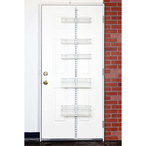 Allspace Over The Door Hanging Storage Rack 5 Wire Baskets Heavy
