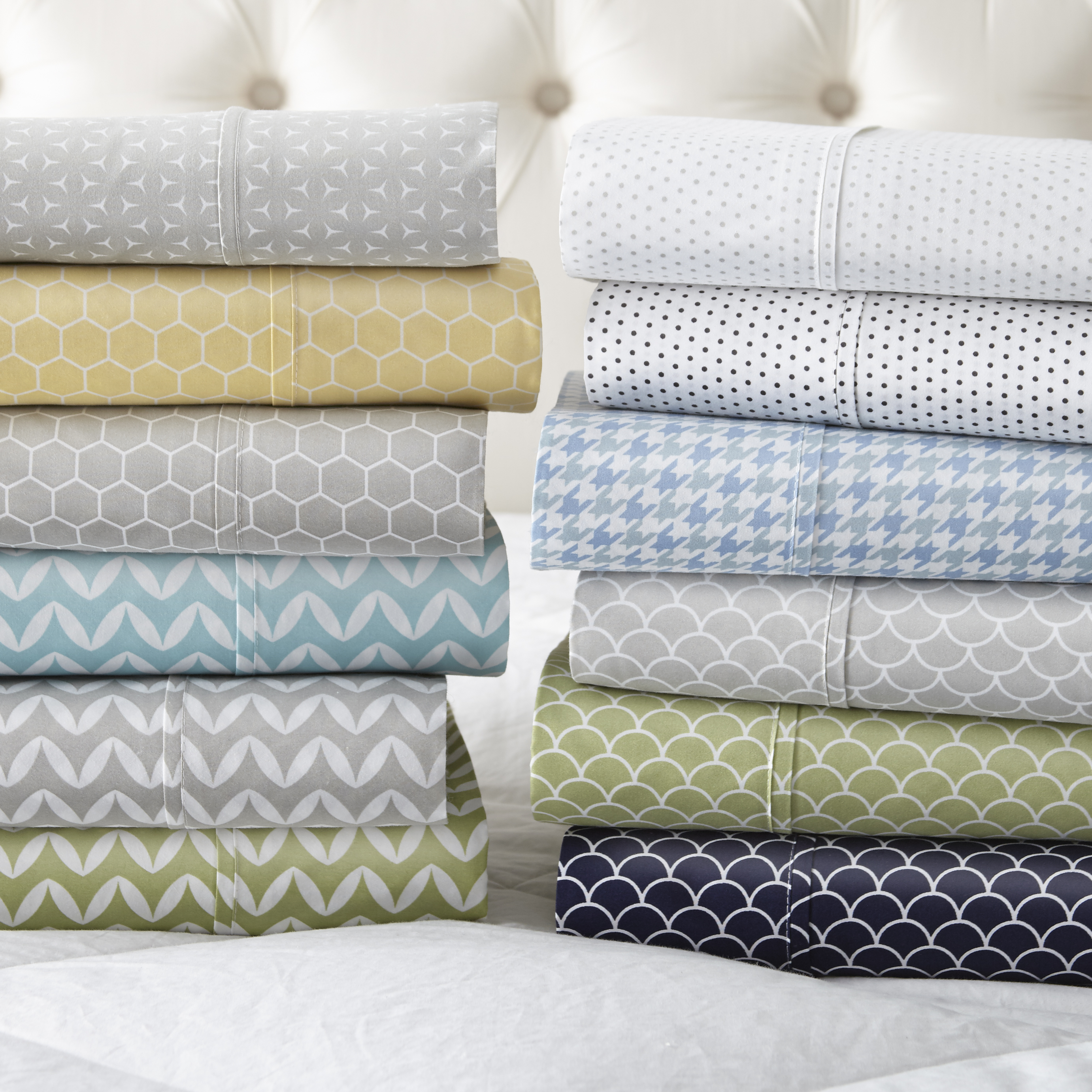 Linens & Hutch Patterned 4 Piece Sheet Sets: Starting at $20.66 + FS