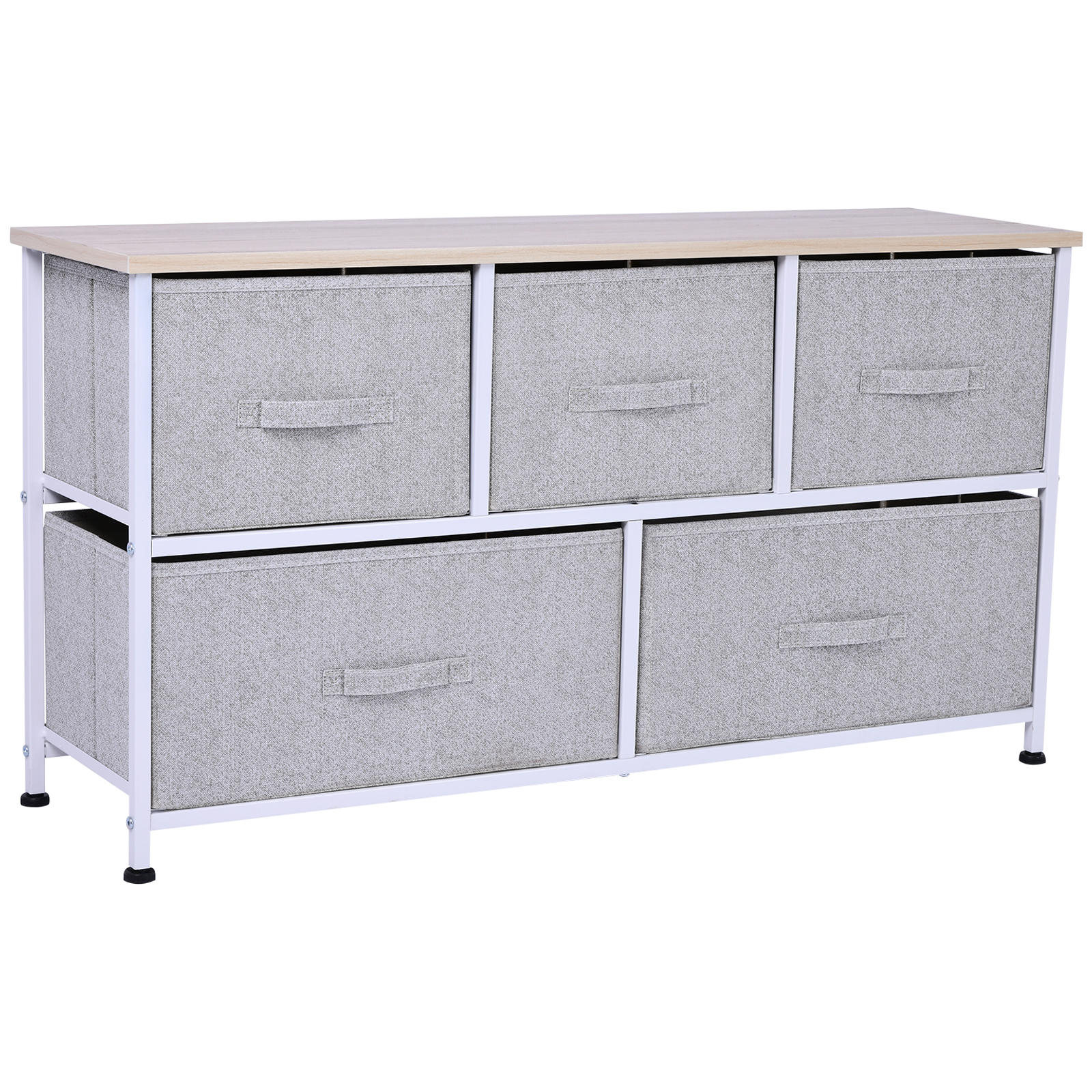 Homcom 5 Drawer Storage Dresser 49 99 Free Shipping