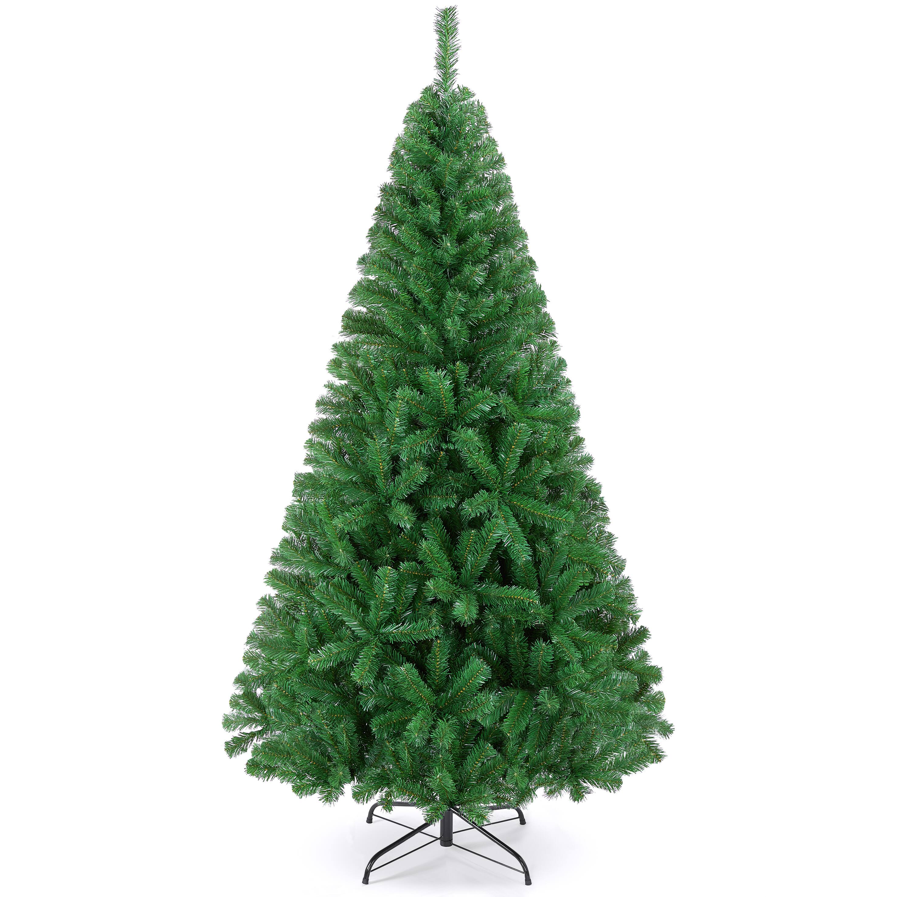 YAHEETECH 6FT Unlit Green Lifelike Christmas Pine Tree Holiday Decoration with 714 Branch Tips and Foldable Stand $37.99 AC + FSSS