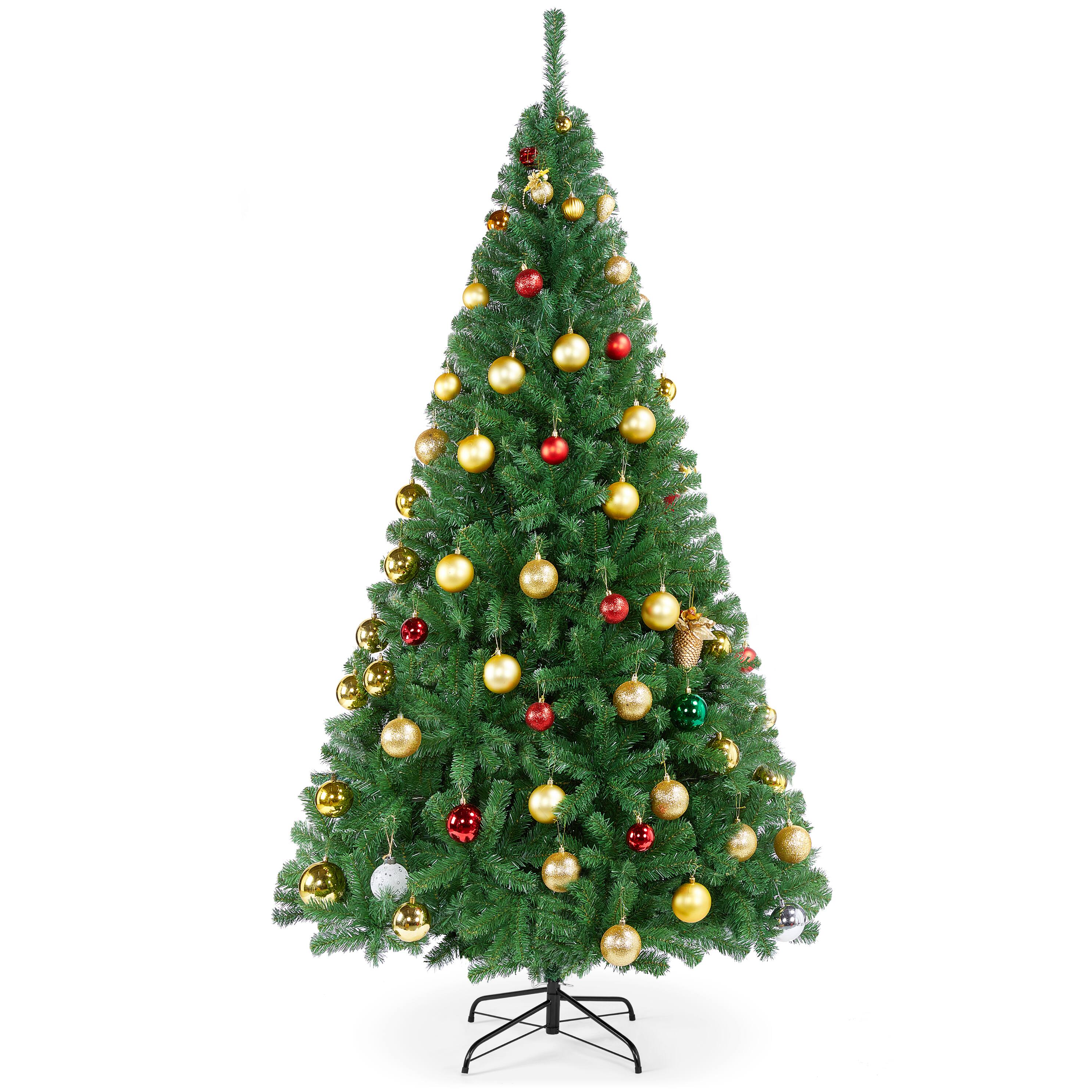 YAHEETECH 6FT Unlit Green Lifelike Christmas Pine Tree Holiday Decoration with 714 Branch Tips and Foldable Stand $25.49 + FSSS