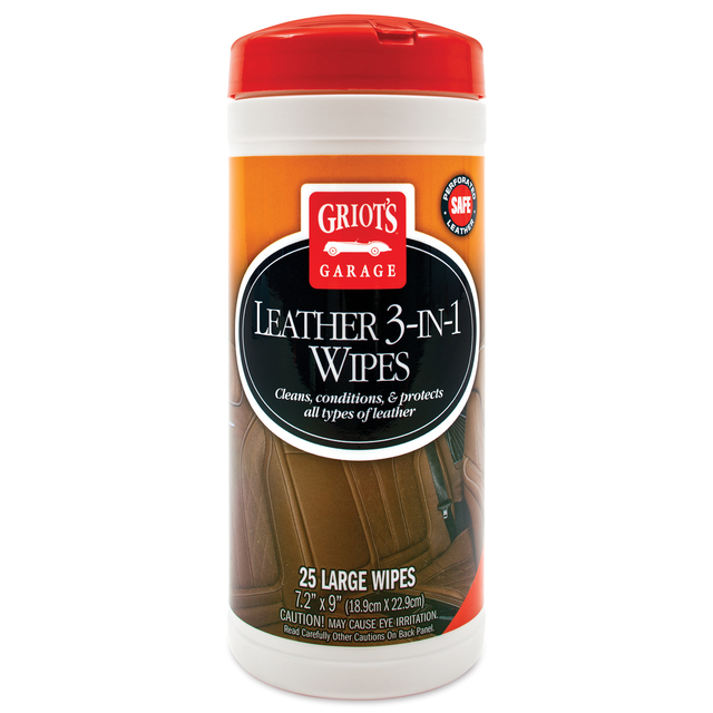 Griot's Garage Leather 3-In-1 Wipes 25-Count $1.55