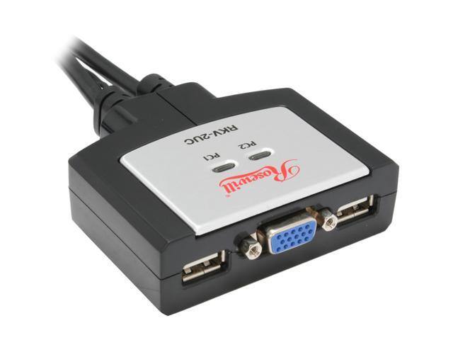 Rosewill RKV-2UC 2-Port USB KVM Switch with free USB-C to DisplayPort adapter - $20.99 + FS