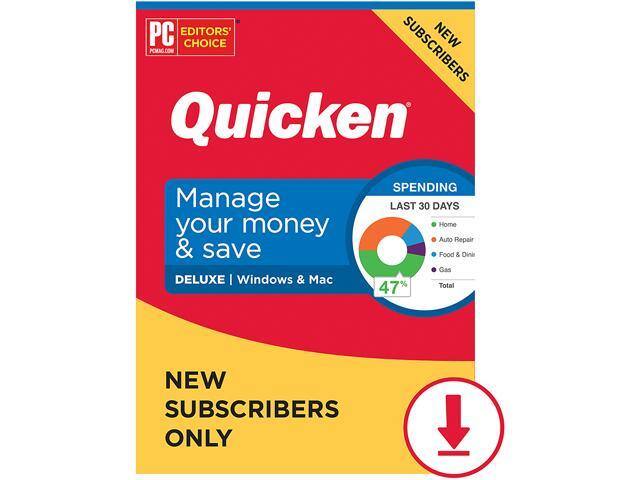 Quicken Deals (New Subscribers Only) - Quicken Deluxe 1 Year [Windows/Mac Download] | $21.19 & More