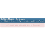 GoKart Racer FREE $5 Starbucks Giftcard by liking them on Facebook