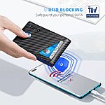 Zitahli Slim RFID Wallets for Men, Money Clip Bifold Leather Wallet Minimalist Men's Wallet with ID Window and 12 Card Slots