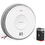 X-Sense Hardwired Smoke Detector, Hardwired Interconnected Smoke Alarm with Battery Backup, Interconnects Up to 18 AC-Powered Alarms, XP04-S, 1-Pack $12.99