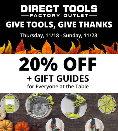 Direct Tools Outlet Storewide Sale: 20% Off + $10 Shipping