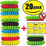 STMRB01 Natural Mosquito Repellent Bracelets, Assorted 20 Pack $7.99