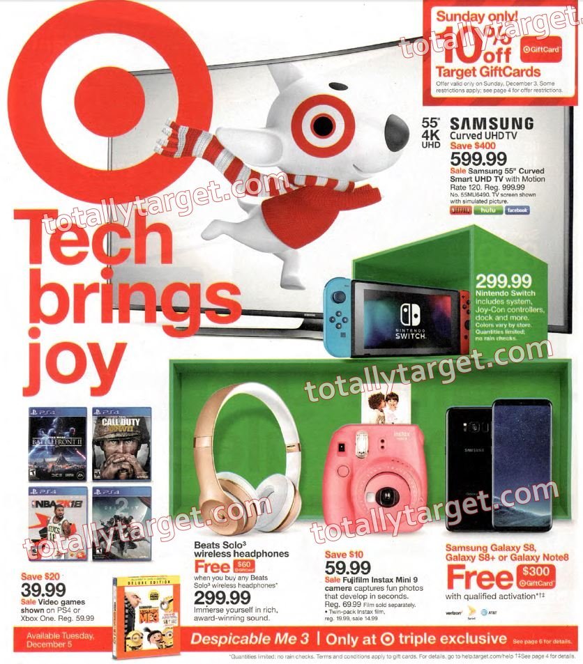 Xbox One/PS4:  $39.99 each for COD:WWII, Star Wars Battlefront II, NBA 2K18, Destiny 2 at Target starting 12/3