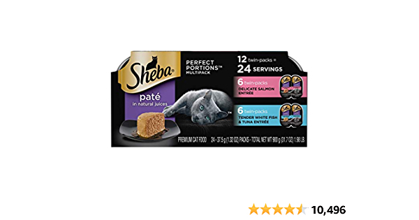 Sheba Perfect Portions Paté Wet Cat Food Tray Variety Packs (Fish) 48 servings for $9.12