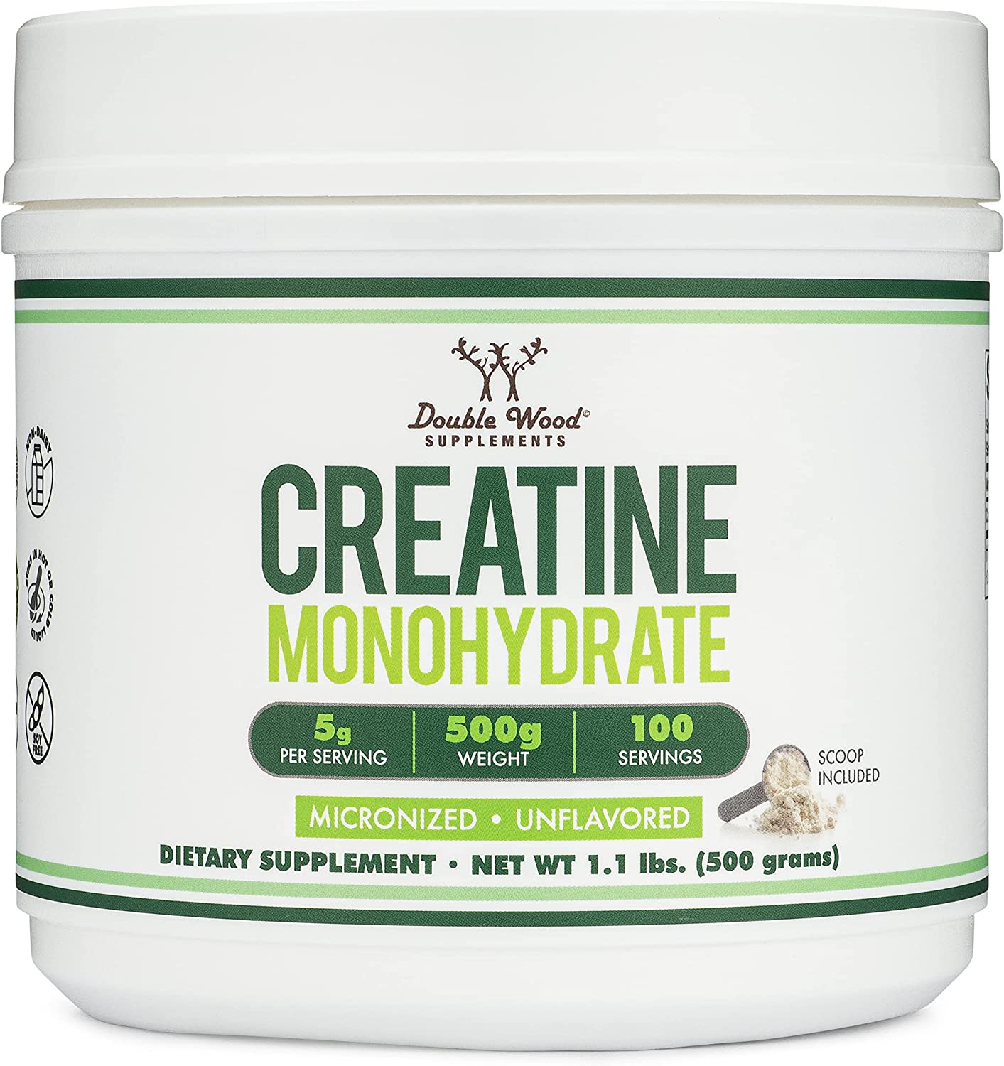  Double Wood Creatine Monohydrate Powder (Unflavored)