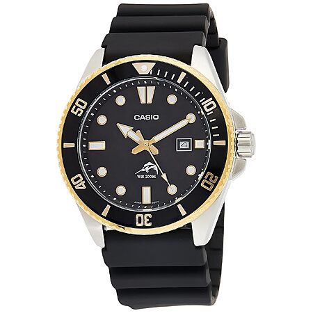 Casio MDV-106G Series | Duro Diver-Style Watch | 200M Water Resistant | Stainless Steel Case | Unidirectional Bezel | Screw-Lock Crown | Date Display