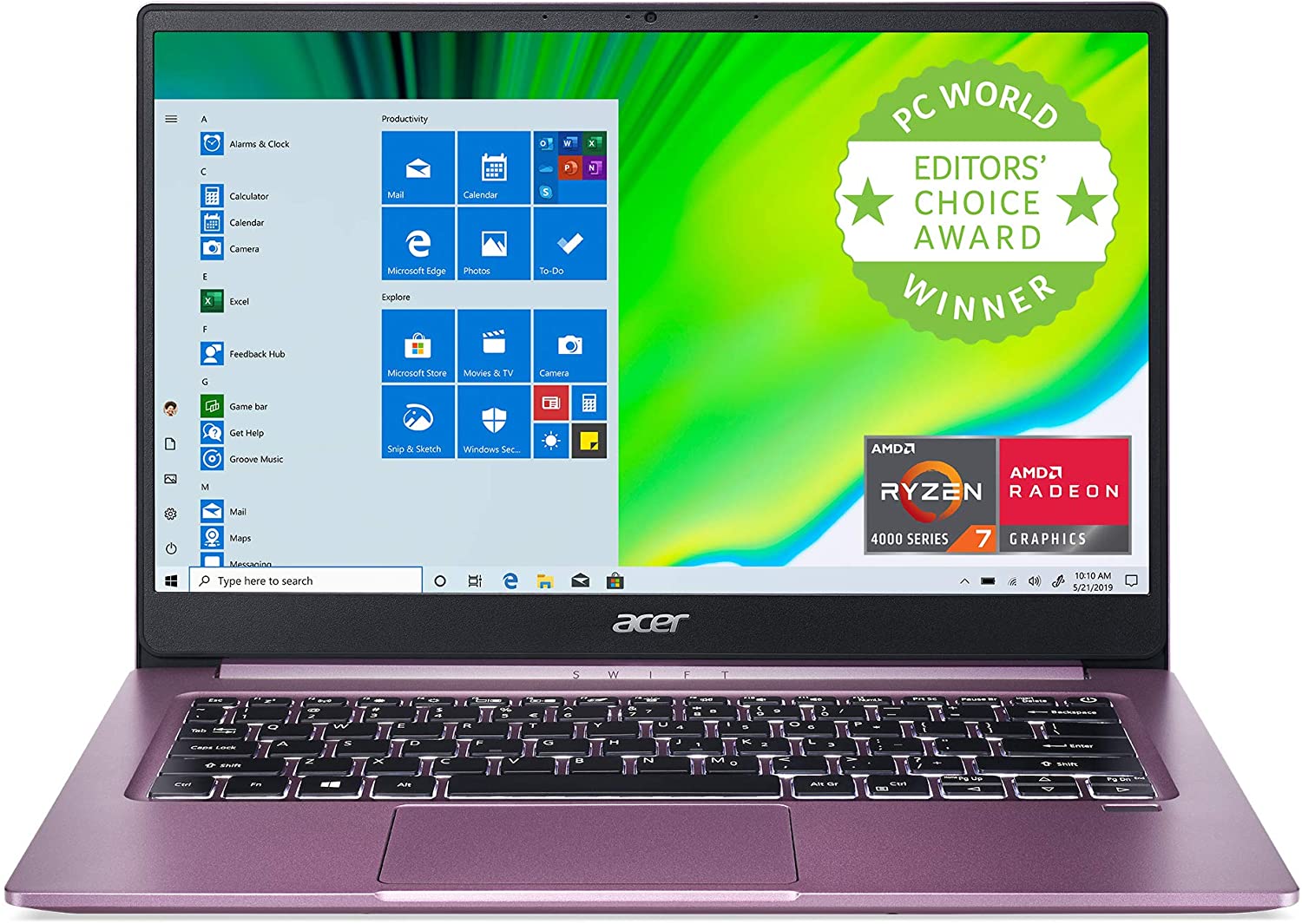 Acer Swift 3: Ryzen 7 4700U, 14" 1080p IPS, 16GB LPDDR4X, 512GB PCIe SSD (Purple) @ $699.99 + F/S