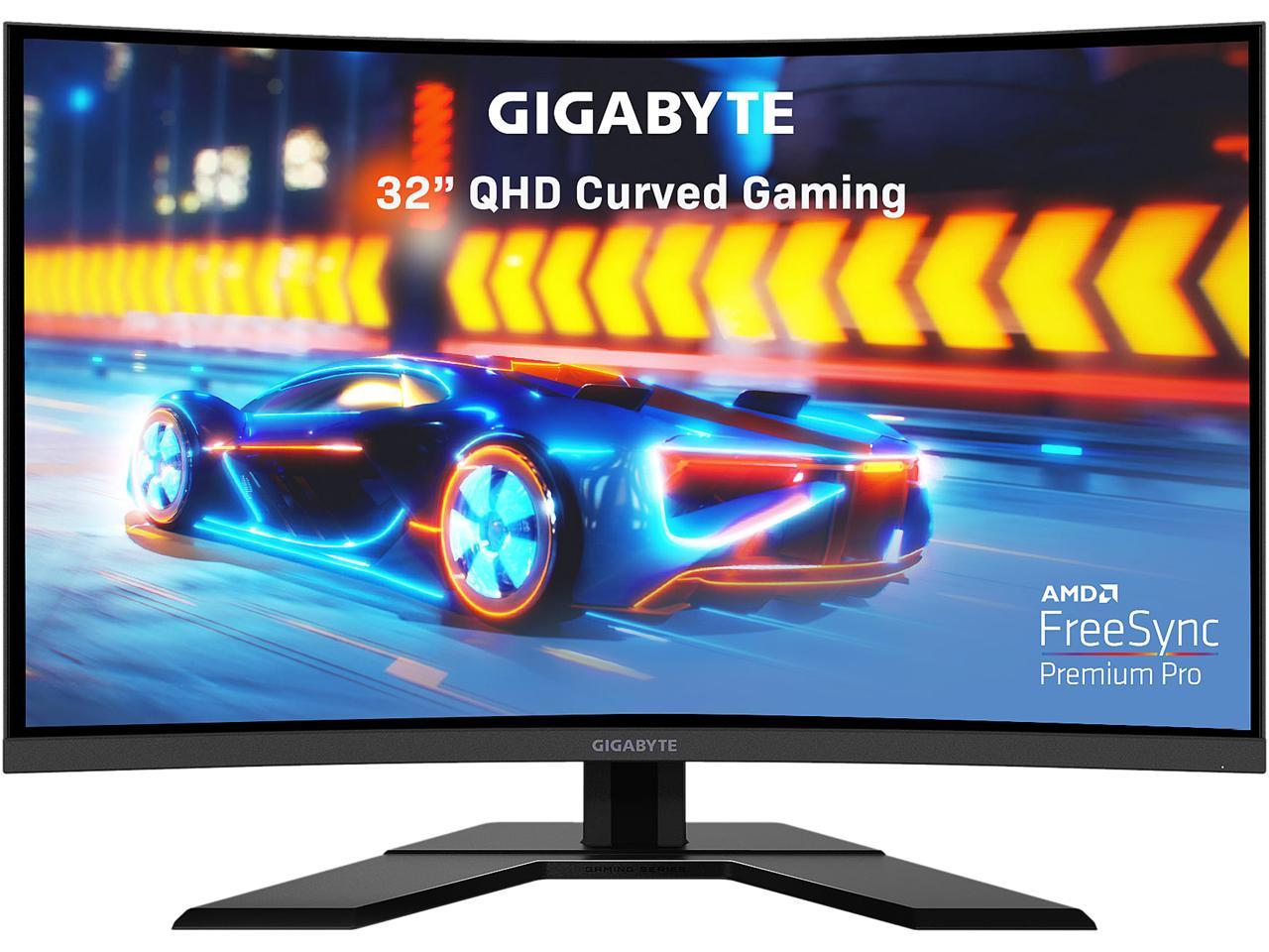 Gigabyte G32QC A 32" Curved QHD 165Hz 1ms FreeSync VA Panel Gaming Monitor, 93% DCI-P3, HDR400 + Outriders Game @ $280 + F/S at Newegg