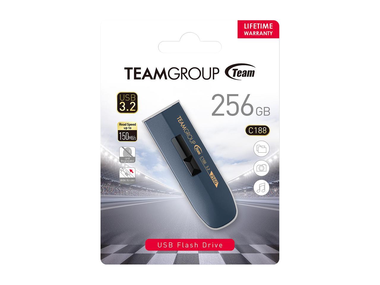 256GB TEAM C188 USB 3.2 Gen 1 Type-A Flash Drive, Read up to 150MB/s @ $17.99 + F/S