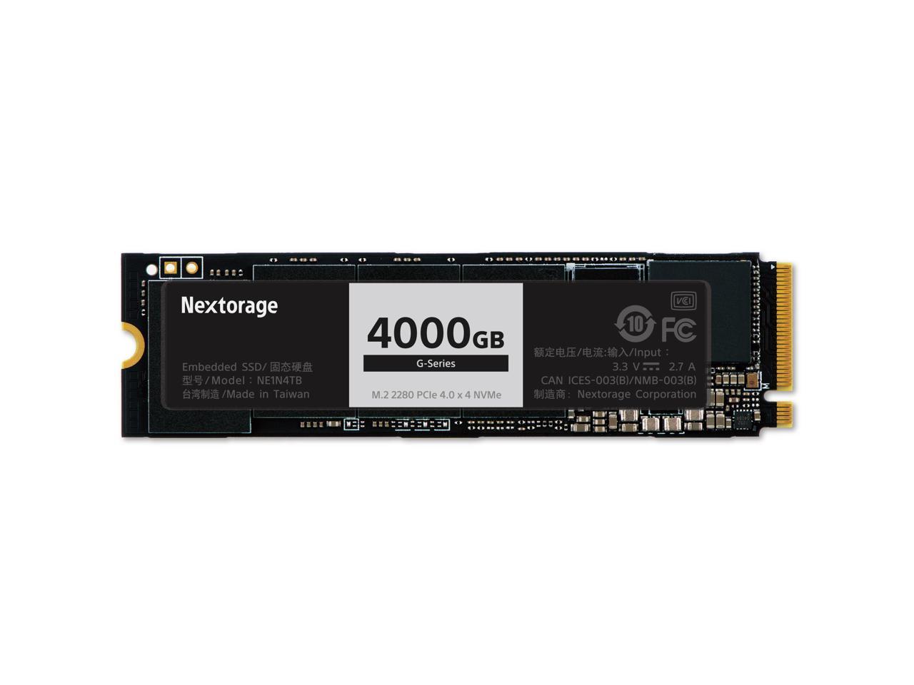 4TB Nextorage Japan NE1N-4TB NVMe M.2 2280 PCIe Gen.4x4 TLC SSD, UP TO 7300/6900 MBps R/W Speed @ $349.99 + F/S