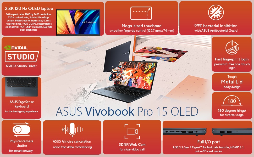 asus vivobook pro 15 ryzen 7 5800h oled