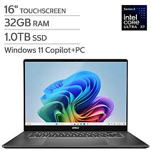 Costco Members: MSI Prestige 16 Laptop: Core Ultra X7 358H, 2.8K OLED Touch, 32GB $1400 + $15 S&H