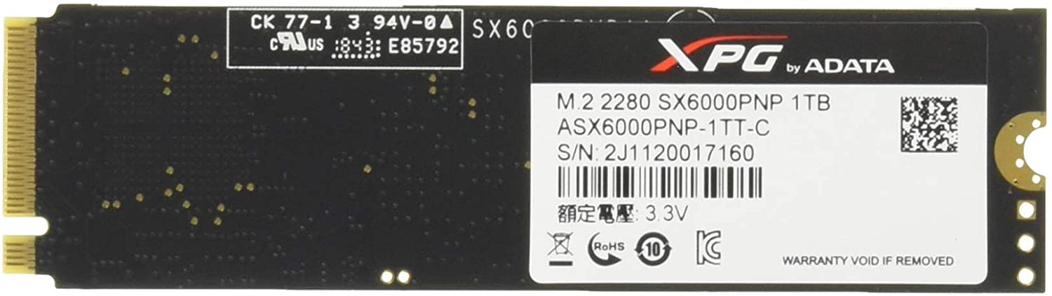 Adata XPG SX6000 Pro 1TB PCIe Gen3x4 2280 NVMe 1.3 (R/W: 2100/1500 MB/s) SSD @ $110 + F/S