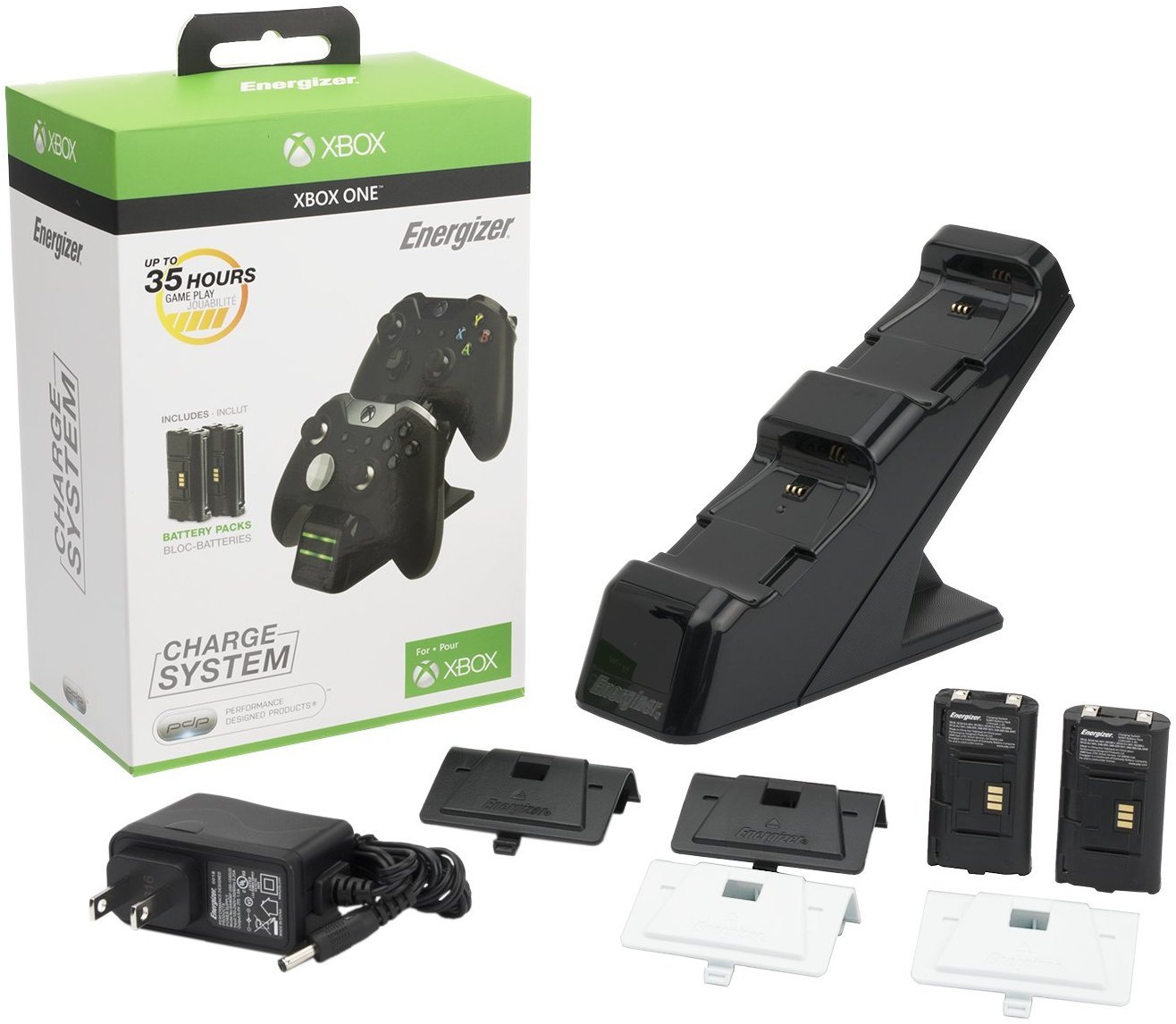 PDP Energizer Xbox One Dual Controller Charger w/ 2 ...